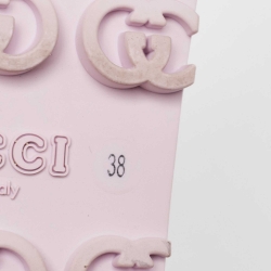 Pre Owned Gucci Purple Rubber Slingback Sandals Size 38