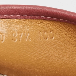 مملوكة مسبقًا Gucci Beige/Grey Canvas Whipstitch Trim Espadrilles Size 37.5