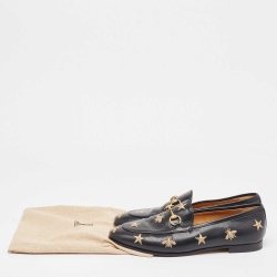 مملوكة مسبقًا Gucci Black Leather Jordaan Loafers Size 39