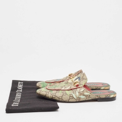 Pre Owned Gucci Multicolor GG Canvas Supreme Princetown Mules Size 37 