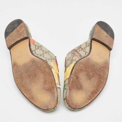 Pre Owned Gucci Multicolor GG Canvas Supreme Princetown Mules Size 37 