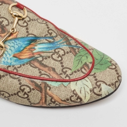 Pre Owned Gucci Multicolor GG Canvas Supreme Princetown Mules Size 37 