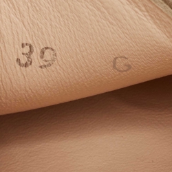 Pre Owned Gucci Gold/Brown Microguccissima Leather Slip On Loafers Size 39