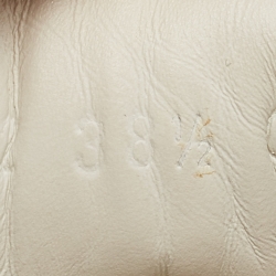 Pre Owned Gucci White Leather Bee Embroidered Ace Sneakers Size 38.5