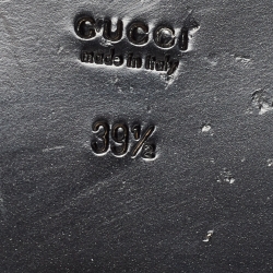 Pre Owned Gucci White Leather GG Marmont Thong Flats Size 39.5