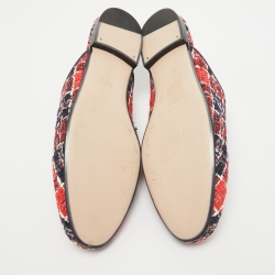 Pre Owned Gucci Multicolor Tweed Princetown Horsebit Flat Mules Size 41