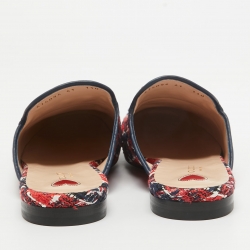 Pre Owned Gucci Multicolor Tweed Princetown Horsebit Flat Mules Size 41