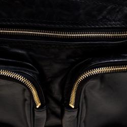 Pre Owned Gucci Black Leather Medium Darwin Convertible Backpack