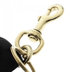 Pre Owned ميدالية غوتشي لون ذهبي حلية حذاء بالرينا سوداء