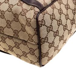 Pre Owned Gucci Beige/Ebony GG Canvas Abbey Backpack