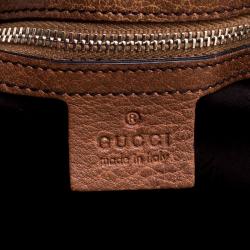 Gucci Beige GG Canvas Large Bamboo Bar Travel Bag
