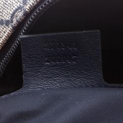 Pre Owned Gucci Beige/Blue GG Supreme Canvas Trolley Backpack Bag