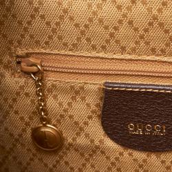 Pre Owned Gucci Dark Bamboo Suede Drawstring Backpack