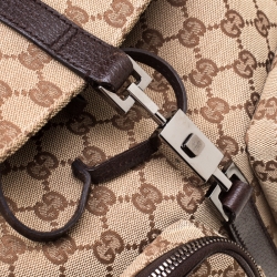Pre Owned Gucci Beige GG Canvas Jackie Backpack