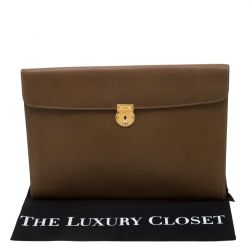 Gucci Brown Leather Vintage Document Case 