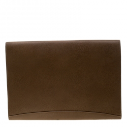 Gucci Brown Leather Vintage Document Case 
