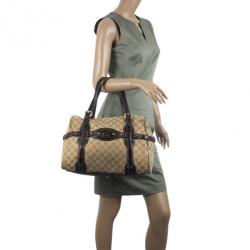 Pre Owned Gucci Guccissima 85th Anniversary Large Boston Bag