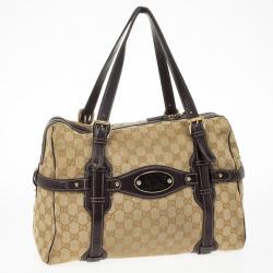 Pre Owned Gucci Guccissima 85th Anniversary Large Boston Bag