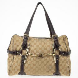 Pre Owned Gucci Guccissima 85th Anniversary Large Boston Bag