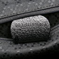 Pre Owned Gucci Black Bamboo Suede Drawstring Backpack