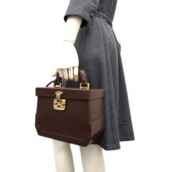 Pre Owned Gucci Brown Leather Vintage Vanity