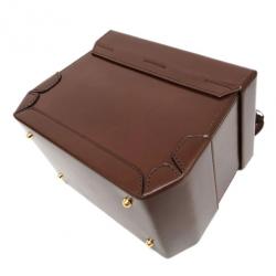 Pre Owned Gucci Brown Leather Vintage Vanity