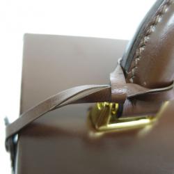 Pre Owned Gucci Brown Leather Vintage Vanity