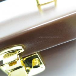 Pre Owned Gucci Brown Leather Vintage Vanity