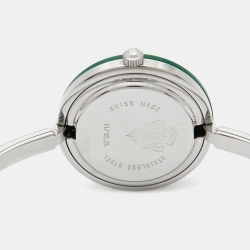 Gucci White Stainless Steel Vintage Interchangeable Bezel 11/12.2L Women's Wristwatch 26 mm