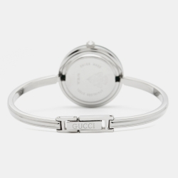 Gucci White Stainless Steel Vintage Interchangeable Bezel 11/12.2L Women's Wristwatch 26 mm