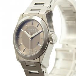 Pre Owned Gucci Brown Stainless Steel Pantheon Women's Wristwatch 25MM
