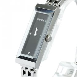 Gucci Black Stainless Steel G-Frame Women's Wristwatch 14MM