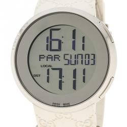 Pre Owned Gucci Silver Stainless Steel I- Digital 316L Women's Wristwatch 40 mm