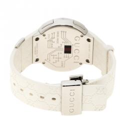 Pre Owned Gucci Silver Stainless Steel I- Digital 316L Women's Wristwatch 40 mm