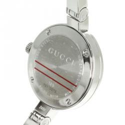 Pre Owned Gucci White Stainless Steel YA105 Women's Wristwatch 25MM
