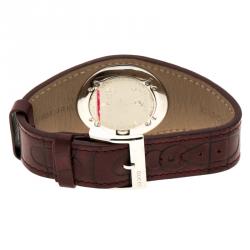 Gucci White 104 Bandeau Leather Women's Wristwatch 31 mm