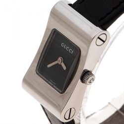 Pre Owned Gucci Black Stainless Steel 2300L Women's Wristwatch 17 mm