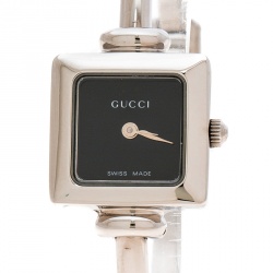 Pre Owned Gucci Black Stainless Steel 1900L Women's Wristwatch 19 mm