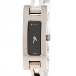 Pre Owned Gucci Black Stainless Steel 3900L Women's Wristwatch 12 mm