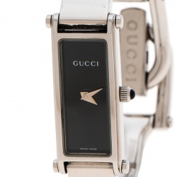 Pre Owned Gucci Black Stainless Steel 1500 L Women's Wristwatch 12 mm