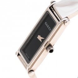 Pre Owned Gucci Black Stainless Steel 1500L Women's Wristwatch 12MM