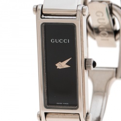 Pre Owned Gucci Black Stainless Steel 1500L Women's Wristwatch 12MM
