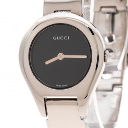 Pre Owned Gucci Black Stainless Steel 6700L Women's Wristwatch 25MM