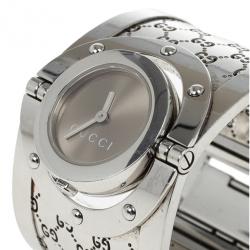 Pre Owned Gucci Brown Stainless Steel Twirl Women's Wristwatch 33MM