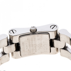 Pre Owned Gucci Black Stainless Steel 6305L Women's Wristwatch 17 mm