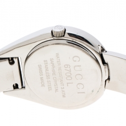 Pre Owned Gucci Black Stainless Steel 6700L Women's Wristwatch 25MM