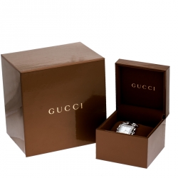 Pre Owned Gucci Mother of Pearl Stainless Steel Diamonds Signoria 116.3 Women's Wristwatch 25 mm