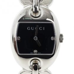 Gucci Black Stainless Steel Marina Chain 121.3 Women's Wristwatch