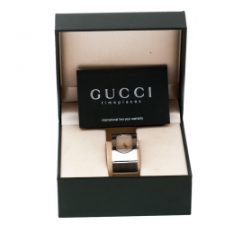 Pre Owned Gucci Silver Stainless Steel Vintage 2400L Women's Wristwatch 22 mm