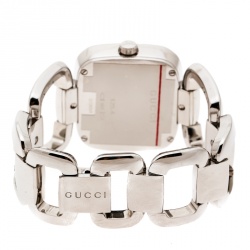 Pre Owned Gucci Brown Stainless Steel G 126.4 Women's Wristwatch 32 mm